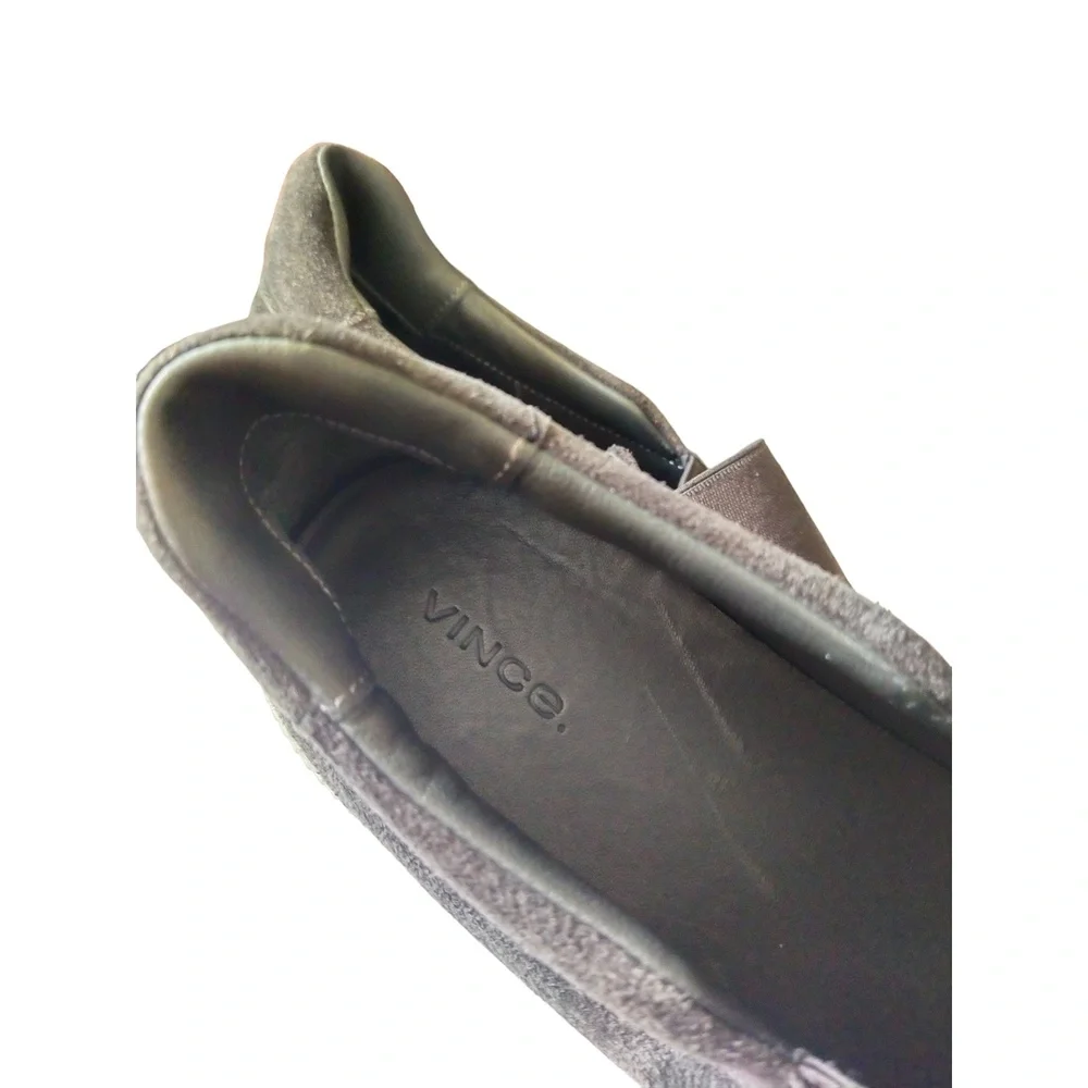 VINCE Kirkland Sneakers Pewter Slip-on Platform Elastic‎ Goring Rubber Sole 8.5